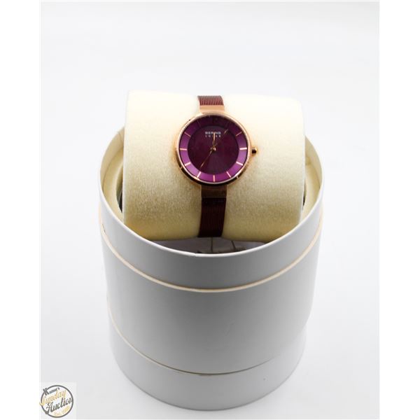 NEW LADIES BERING SOLAR WATCH, 31MM CASE