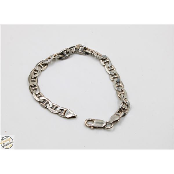 MEN'S SILVER 925 ITALY BRACELET, 8.5 IN LONG, 7MM