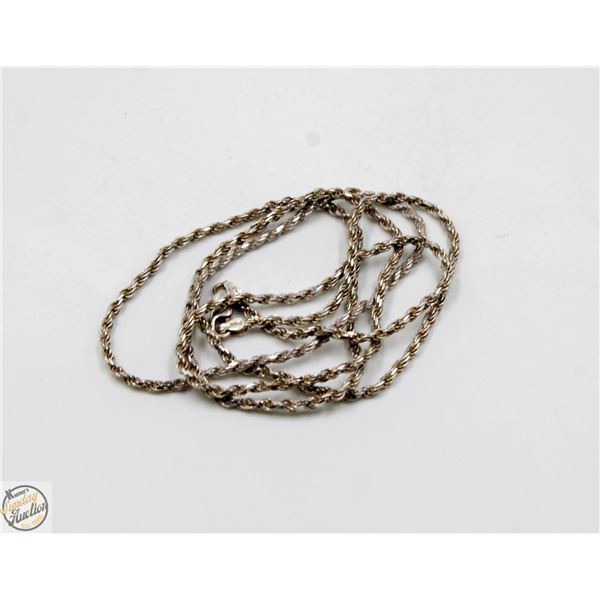 SILVER 925 ITALY NECKLACE, 31 INCH LONG