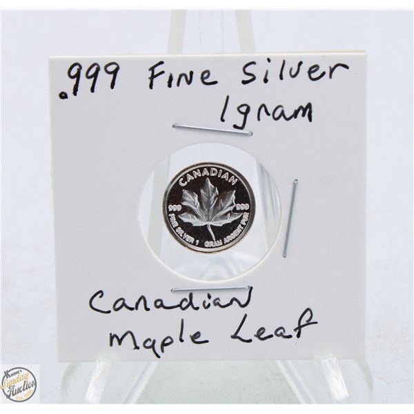 #3524-CANADIAN .999 FINE SILVER 1 GRAM WITH