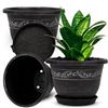 Image 1 : NEW 3PK PLANT POTS 12 INCH SILVER