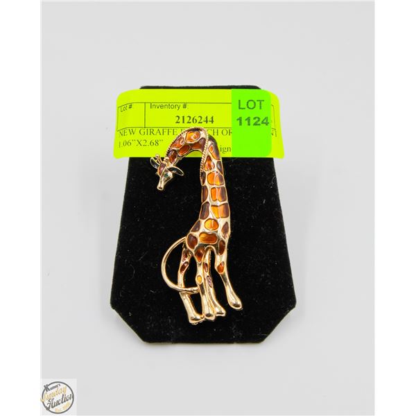 NEW GIRAFFE BROOCH OR PENDANT 1.06”X2.68”