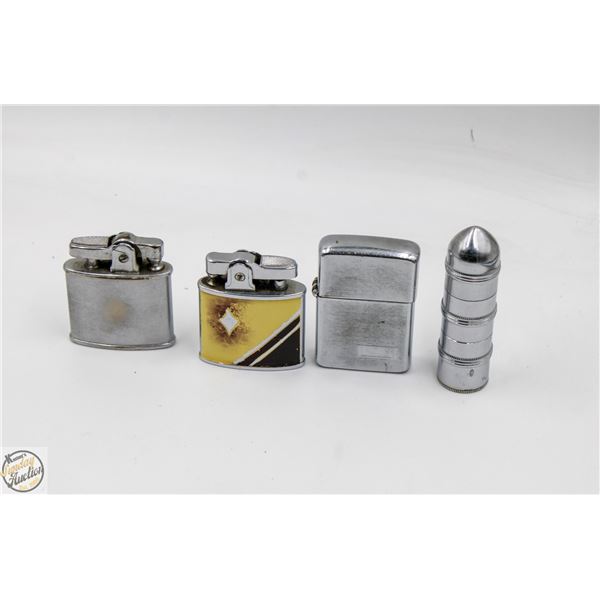 4 VINTAGE LIGHTERS. ESTATE
