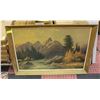 Image 1 : PAINTING GRAND TETONS MOUNTIAN RANGE ROBERT WOOD