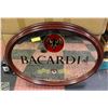 Image 1 : OVAL MIRROR BACARDI RUM WOODEN FRAMED 33"X25"