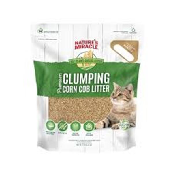 NEW 8.1KG NATURES MIRACLE CLUMPING CORN COB LITTER