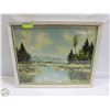 Image 1 : MOUNTIAN SCENE FRAMED KURT ROGER 24" X 20"