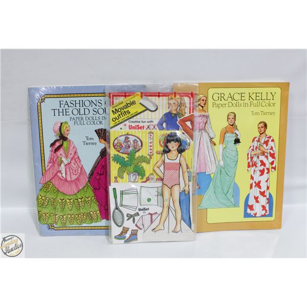 VINTAGE NEW 3 PAPER DOLLS