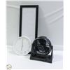 Image 1 : FRAME, WALL CLOCK + FOR LIVING TABLE TOP FAN