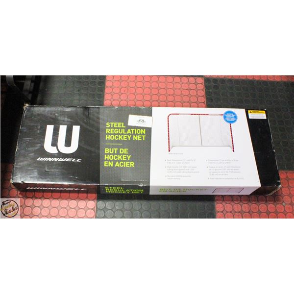 NEW IN BOX STEEL REGULATION HOCKEY NET