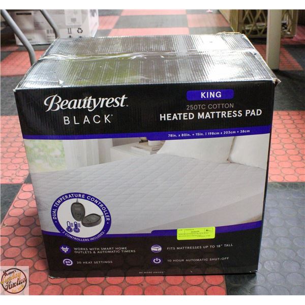 NEW BEAUTYREST BLACK KING HEATED MATTRESS PAD
