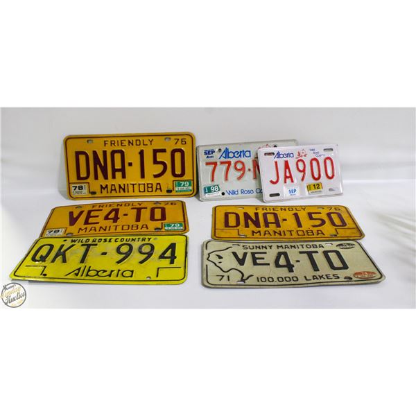 CRATE OF ALBERTA LICENSE PLATES VARIOUS