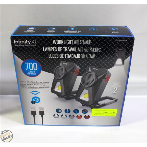 2 PACK INFINITI X1 WORKLIGHTS WITH SPEAKERS