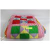 Image 1 : VINTAGE 70'S PATCHWORK QUILT FULL SIZE