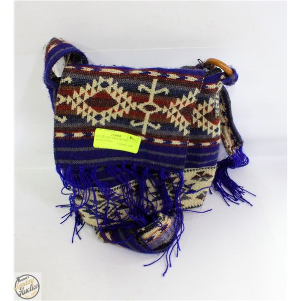NAVAJO INKA WOOL BLEND WEAVED PURSE