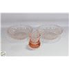 Image 1 : PAIR OF PINK WEXFORD DEPRESION GLASS BY ANCHOR