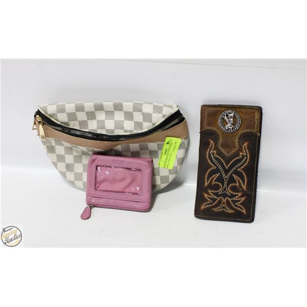 POLICE SEIZURE: LOT OF THREE SMALL WALLETS -