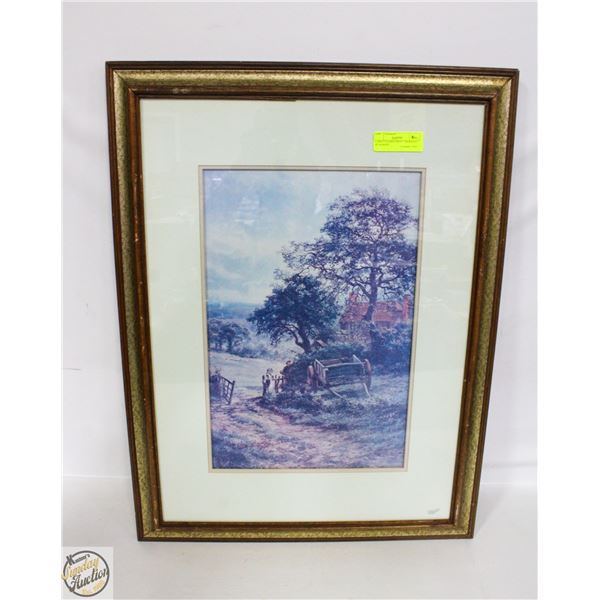 LARGE FRAMED PRINT "MORNING" BY ROBERT