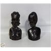 Image 1 : 1 PR AFRICAN CARVED MALE & FEMALE EBONY