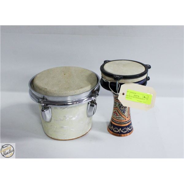 2 DRUMS PEARL FINISH BONG & DARBOUKA