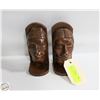 Image 1 : PAIR BOLIVIAN CARVED MAHOGANY WOOD