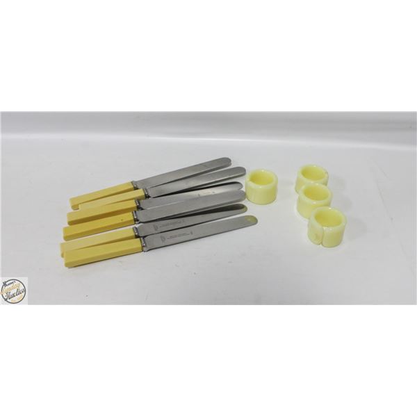 SET OF 6 IVORY BAKELITE SHEFFIELD FIRTH STAINLESS