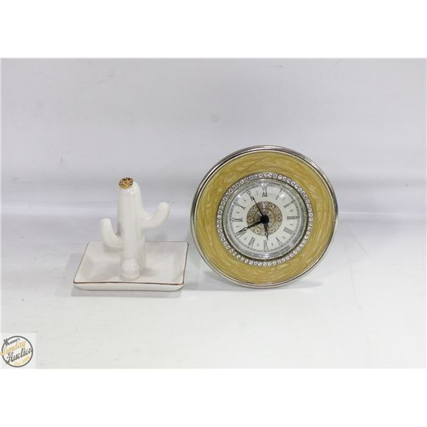 ASHLEIGH MANOR 5" RUSSIAN QUARTZ DESK CLOCK WITH