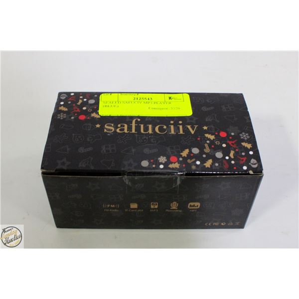 SEALED SAFUCIV MP3 PLAYER (BLUE)