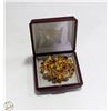 Image 1 : EVER FAITH AUSTRIAN AMBER COLOR CRYSTAL RHINESTONE
