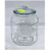 Image 1 : LARGE STORE DISPLAY GLASS PEANUT JAR LIDDED