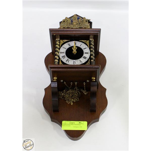 NETHERLANDS HOLLAND WALL CLOCK-ESTATE