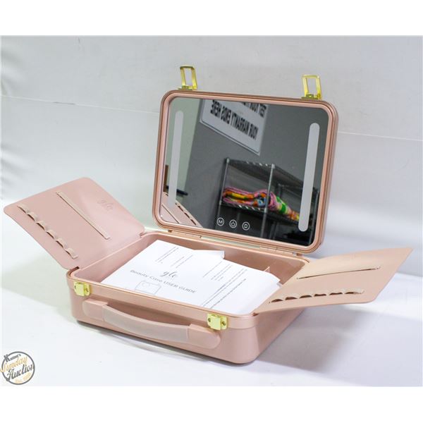 NEW GLO TECH BEAUTY CASE W/ AN LED MIRROR