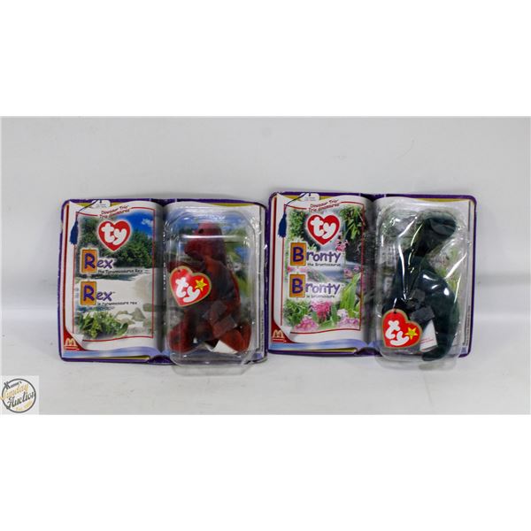 TWO UNOPENED VINTAGE TY COLLECTABLES