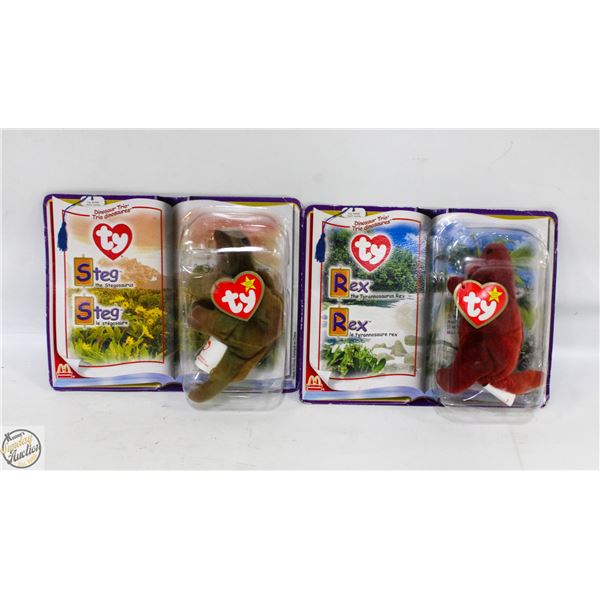 TWO UNOPENED VINTAGE TY COLLECTABLES