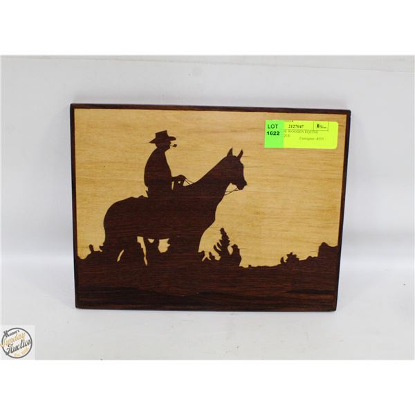 HAND MADE WOODEN EQUINE WALL PLAQUE 8" X 10"