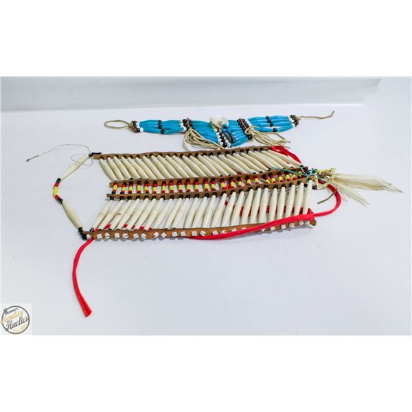 FLAT OF INDIGENOUS POW WOW CEREMONIAL ITEMS