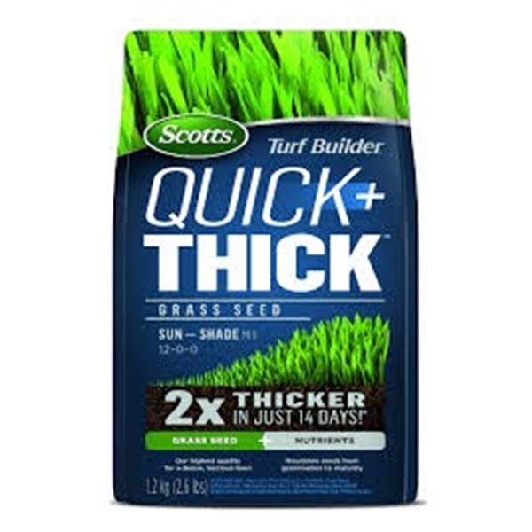 NEW 1.2KG TURF BUILDER QUICK THICK GRASS SEED