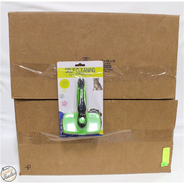 30 SELF CLEANING SLICKER PET BRUSHES WORKS ON