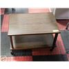Image 1 : VINTAGE TABLE ON WHEELS 16"X24"X16" HIGH