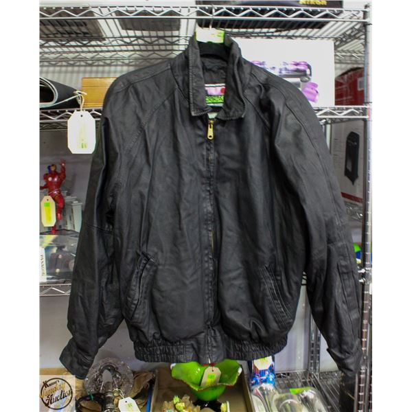 ESTATE NORTHLAND BLACK LEATHER LINED JACKET