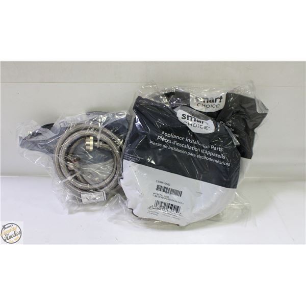 THREE 6 FT STAINLESS STEEL APPLIANCE HOSES