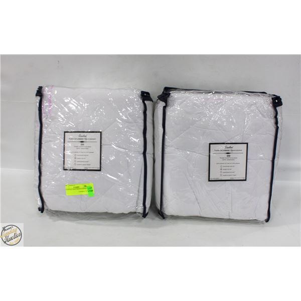 2 X DOUBLE MATTRESS COVERS