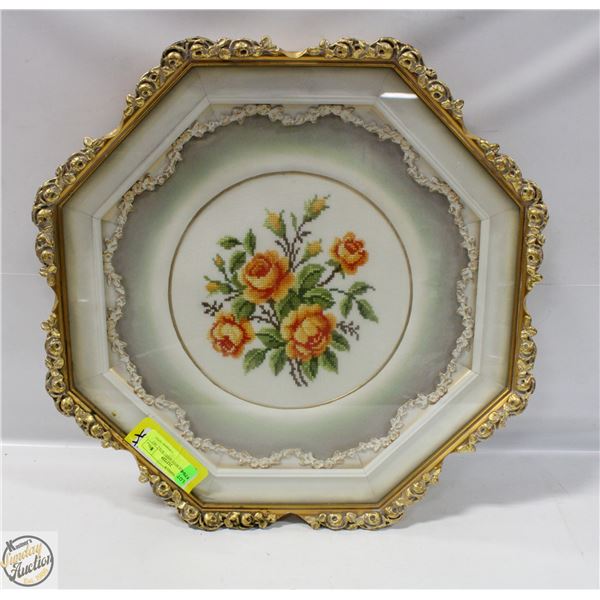 VINTAGE PETIT POINT WALL ART