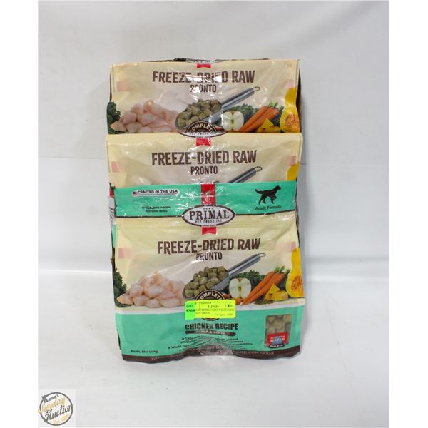 3 X434G PRIMAL ADULT DOG FOOD FREEZE DRIED