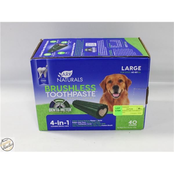 3LB (40 CHEWS) ARK NATURALS LARGE DOG