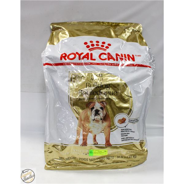 30 LB ROYAL CANIN ADULT BULLDOG DOG FOOD