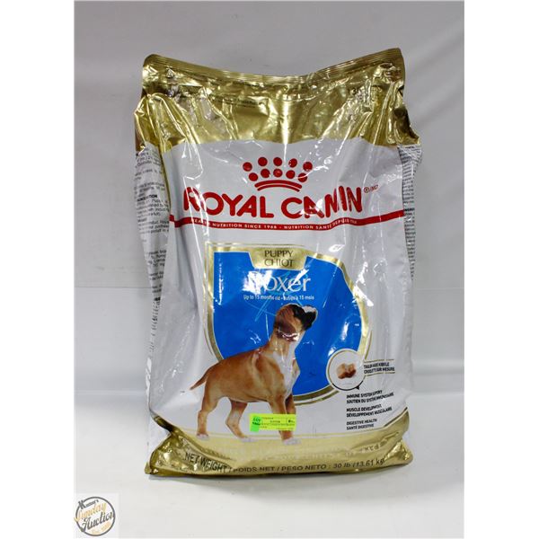 30 LB ROYAL CANIN PUPPY BOXER DOG FOOD
