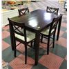 Image 1 : COUNTER HEIGHT SOLID WOOD DINING TABLE WITH 4