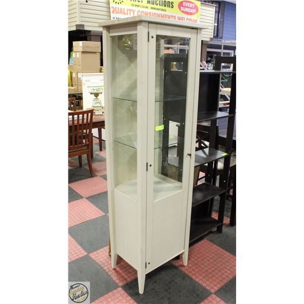 TALL DISPLAY CABINET 21.75"W xX 16.25"D X 72"H