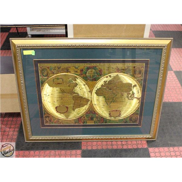 LARGE PICTURE ATLAS MAP SIZE 39” WIDE / 31” HEIGHT